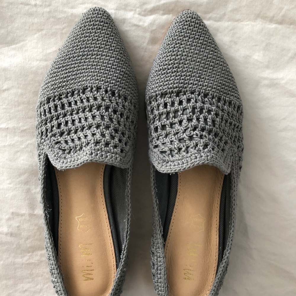 Mocha Knit Mules with leather insole
